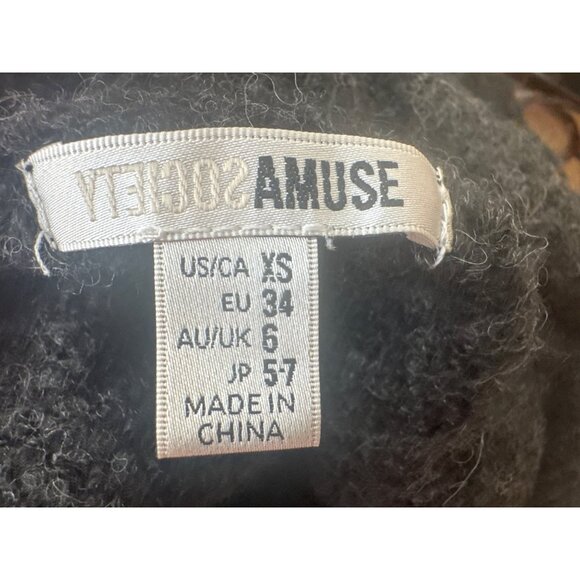 2/$30 Amuse Society Womens XS Charcoal Gray Turtleneck Sweater Dolman Sleeve - Picture 4 of 16